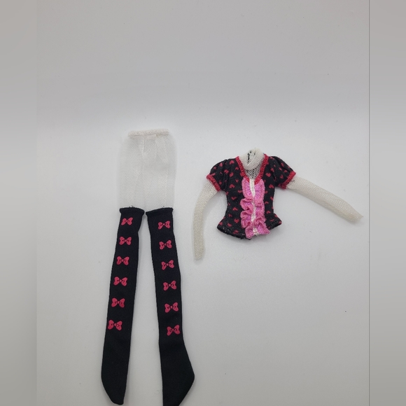 Monster High Draculaura Killer Style Outfit Replacement Pink Bows First Wave - Picture 1 of 2